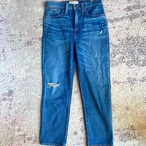 Madewell high waist, straight leg jeans!